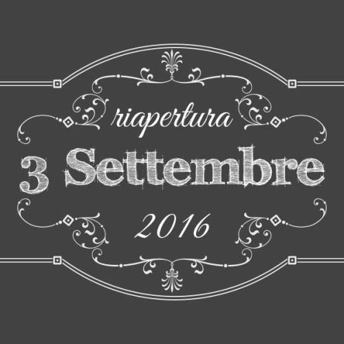 Si riapre il 3 settembre, con pranzo e cena!